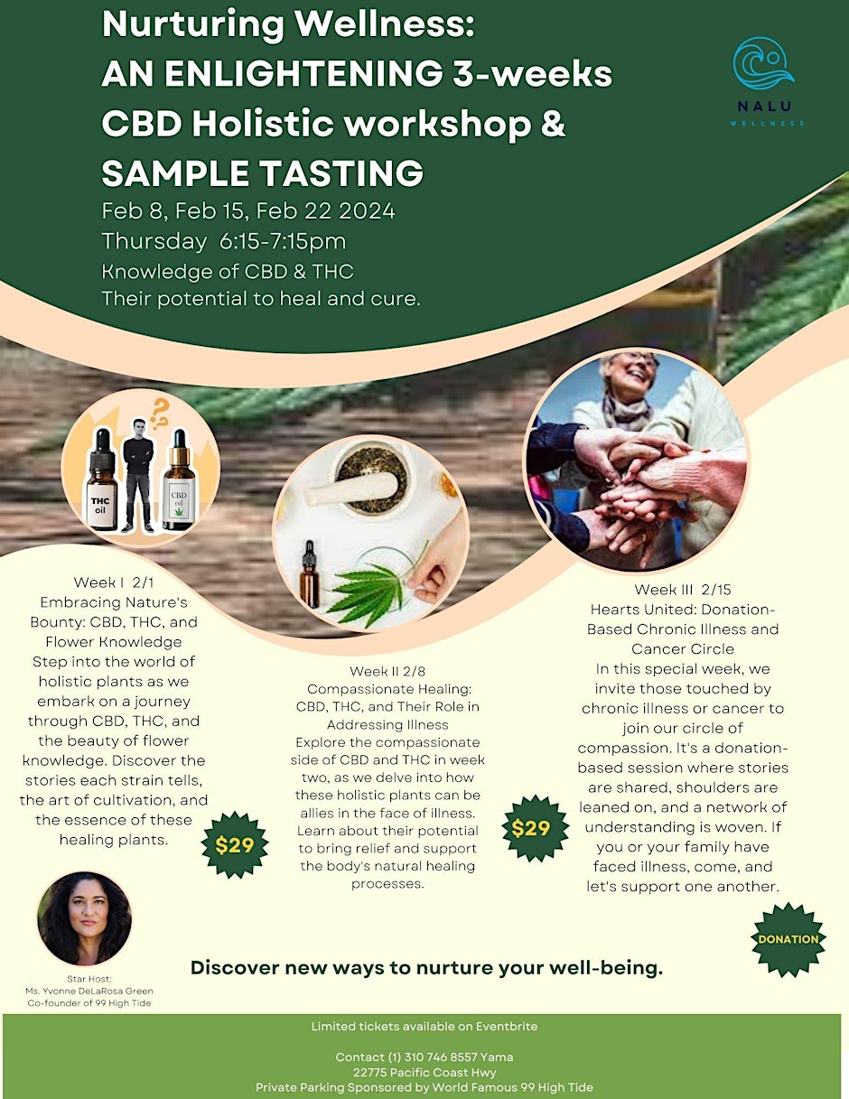 Nurturing Wellness: Enlightening 3-Week Holistic Workshop & Sample Tasting
