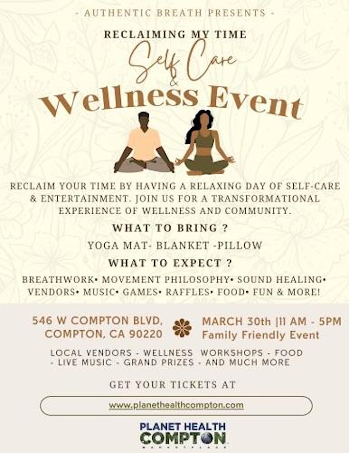Reclaiming My Time: Self Care & Wellness Event