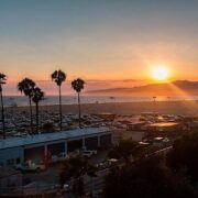 sunset coastline yoga