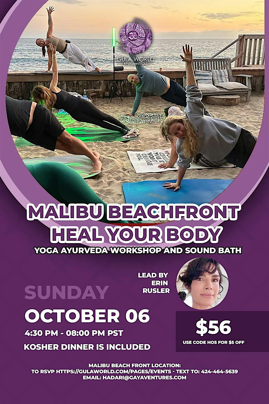 Malibu Beachfront - Heal Your Body - Yoga Ayurveda Workshop and Sound Bath